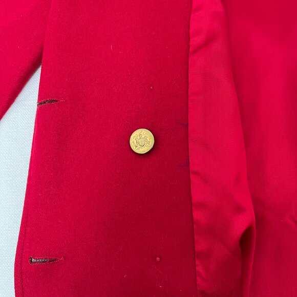 VTG Forecaster of Boston Red Wool Coat Double Breasted Made in USA Women's 18 - Picture 8 of 14